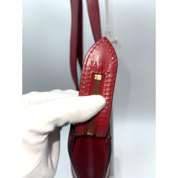 Authentic LOUIS VUITTON Saint Jacques Red EPI Leather Shoulder Bag LV Real - Picture 6 of 16